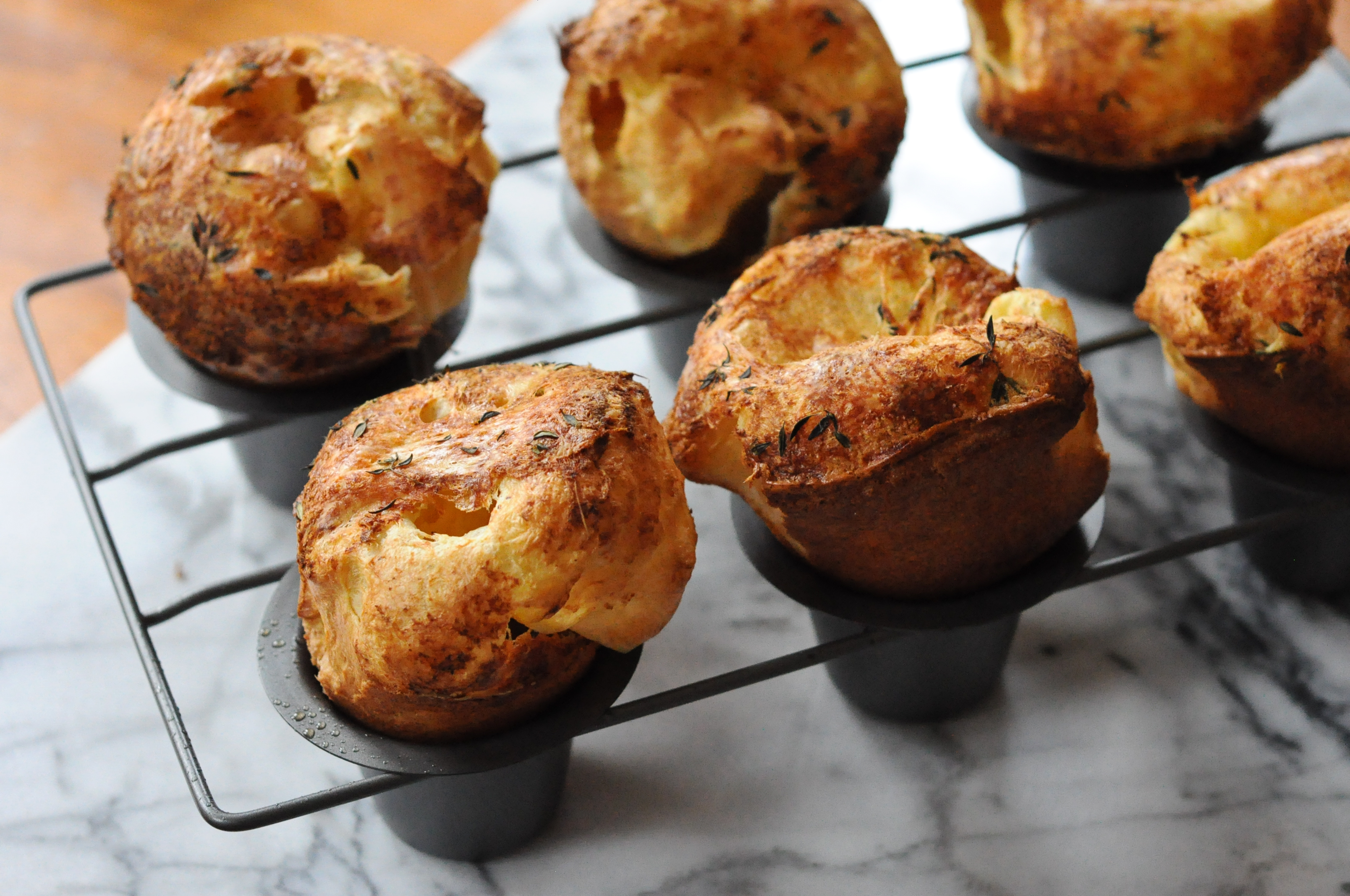 Gruyere Popovers with Thyme