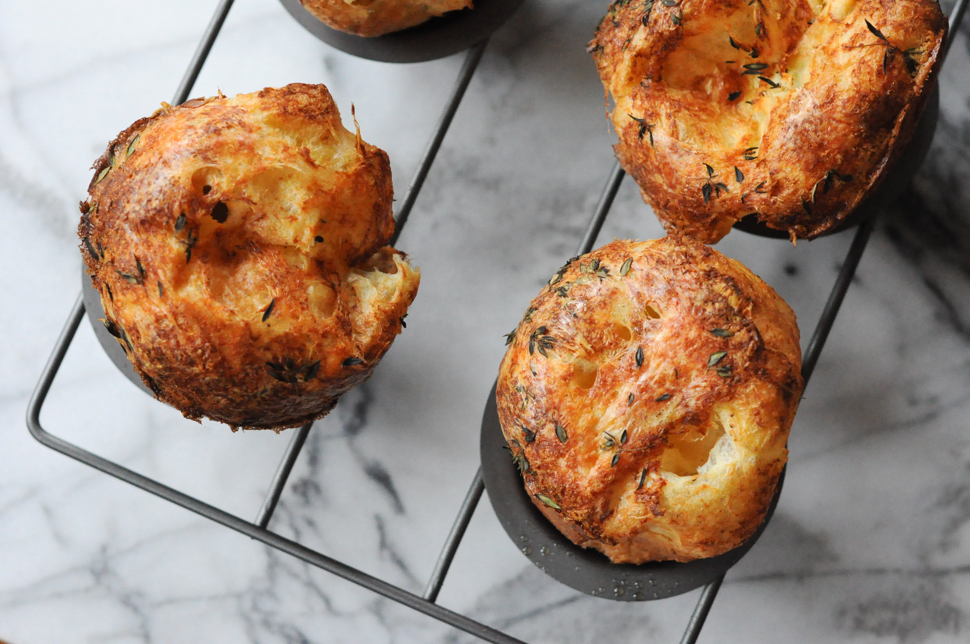 Gruyère Popovers with Fresh Thyme